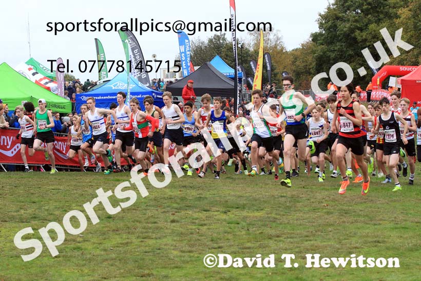 Boys Under-15s, 2022 National Cross Country Relays, Berry Hill Park, Mansfield.  Photo: David T. Hewitson/Sports for All Pics